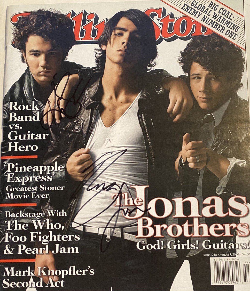 Jonas Brothers Signed Autographed Rollingstone Magazine Sexy , Boy