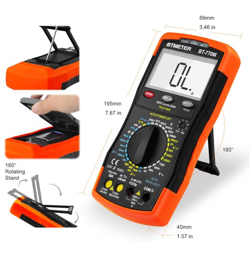 Digital Multimeter AC DC Strom Voltmeter Amperemeter TRMS Auto Range Messgerät - Bild 9 von 14