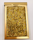 Vintage Gold Glitter Cigarette Box Case Gold Tone