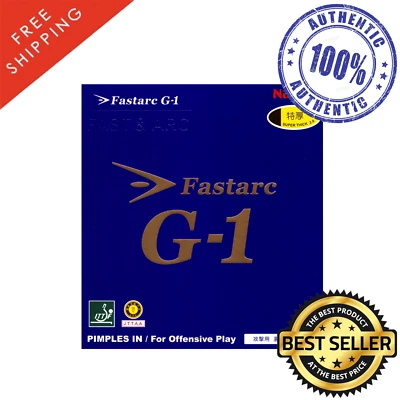 Nittaku Fastarc G-1 Table Tennis and Ping Pong Rubber, Choose Color & Thickness