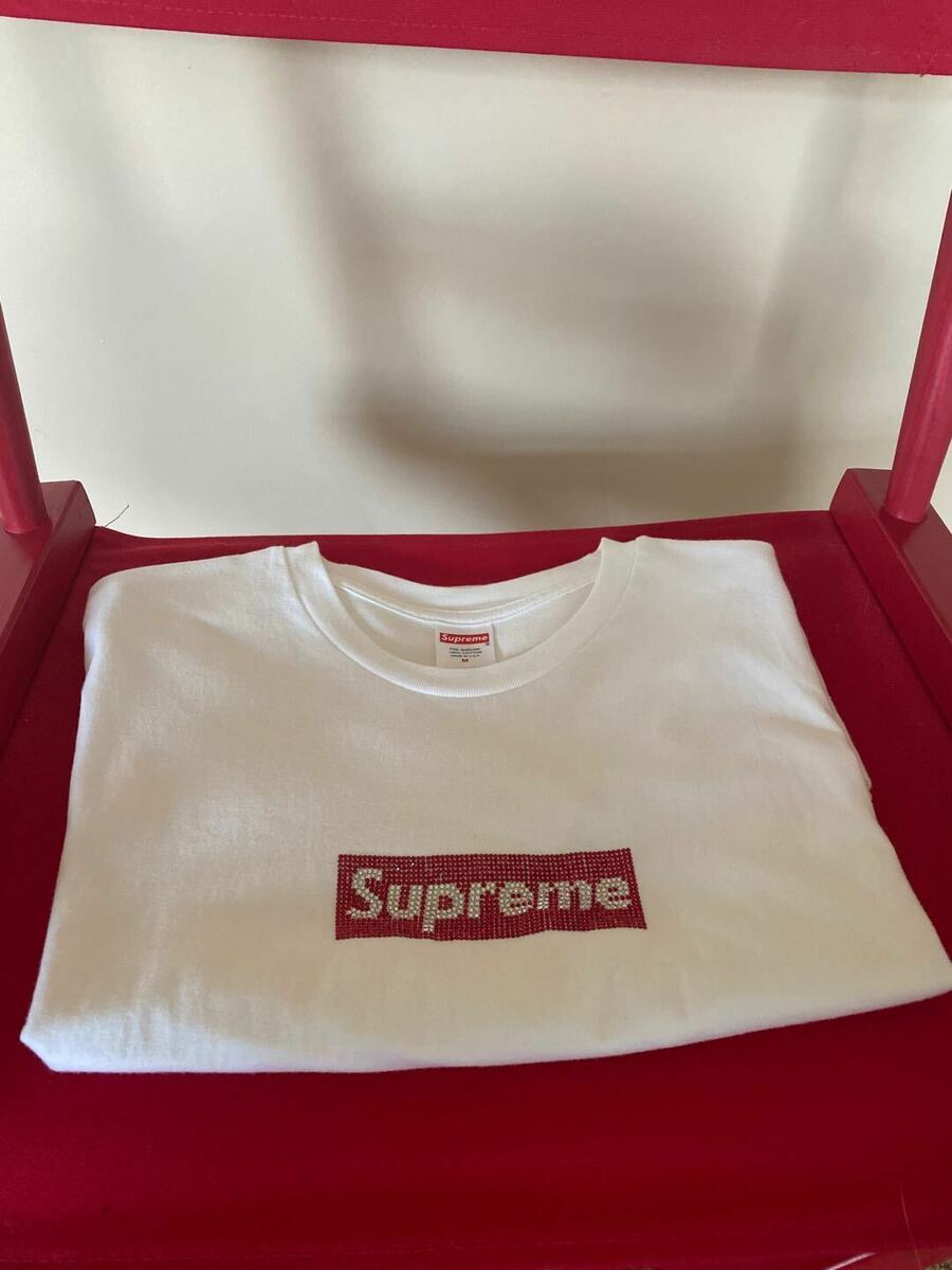 Supreme Swarovski Box Logo Tee White Medium | eBay Supreme Swarovski Box Logo Tee White Medium | eBay