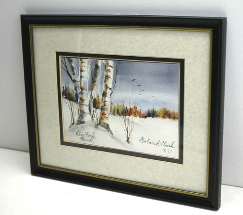Big Fork Montana 1997 Roland Clark Winter Landscape Ducks Birds Nature 81/2x11" - 第 5/5 張圖片