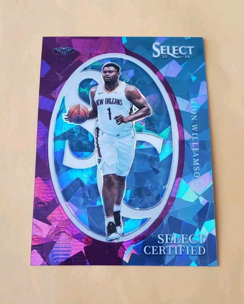 2023-24 Select Certified Purple Cracked Ice Prizm /75 Zion