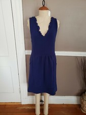 Gorgeous Royal Blue/Purple Anthropologie Dress W/Pockets By Maeve!! Size Large!