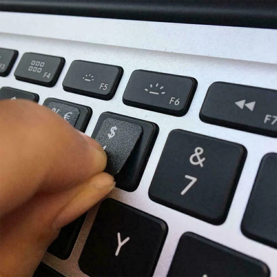 Black&White Standard Keyboard Stickers For German/English/Spanish H2 AU Hot T4G7 - Image 4 of 4