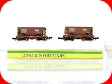 N Scale ***BESSEMER & LAKE ERIE*** Ore Car 2-Pack #20300, 20341 -- Minitrix 2869