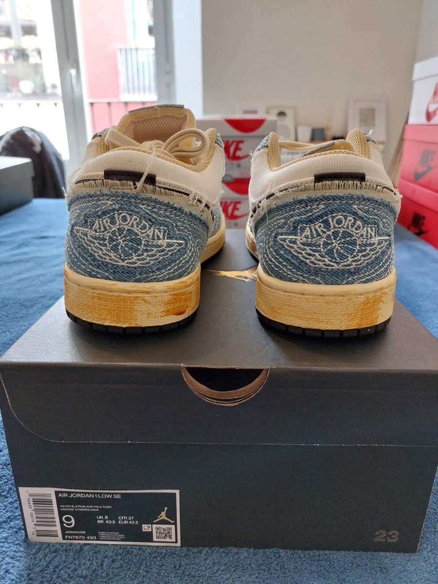 Jordan 1 Low SE WRMK Sashiko Denim FN7670-493 US 9 EU 42.5 New