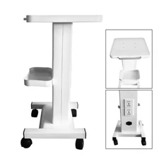 Beauty Instrument Cart Rolling Salon Equipment Cart Spa Stand Trolley W/Socket