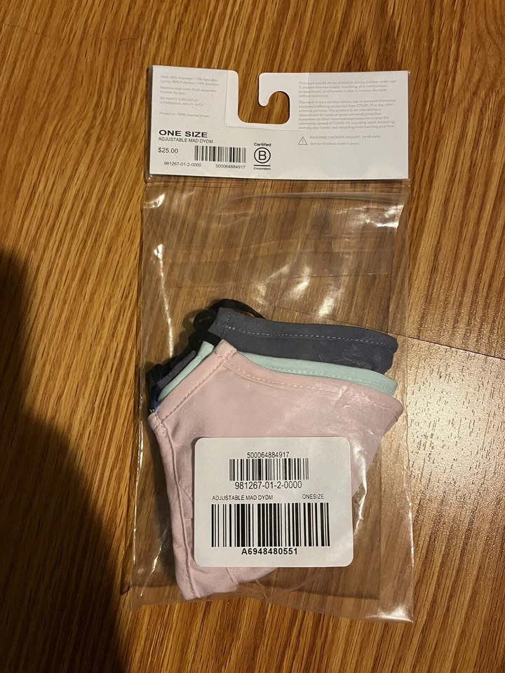 Athleta Girl Adjustable Made to Move Mask with Nose Bridge Pack Of 3 - Image 2 of 2