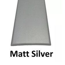 Stick-Down Flat Cover 37mm Tile to Tile Wood Laminate Trim Strip Matt Silver