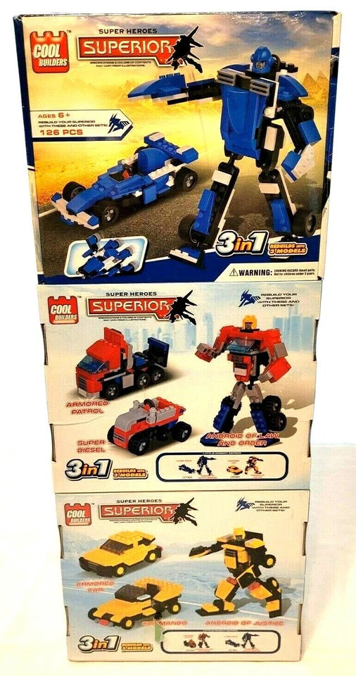 Superior Cool Builders 3-in-1 Building Blocks Ages 6+ - Image 3 of 4