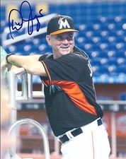 Signed  8x10 DAN JENNINGS Miami Marlins Autographed Photo - COA