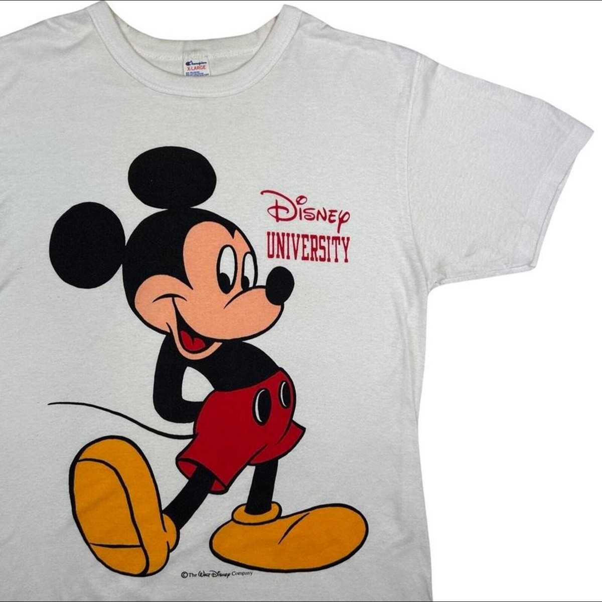 希少 howard university ミッキー tee disney 80s ⚡️Vintage 80s Disney University Mickey Mouse Champion T-Shirt