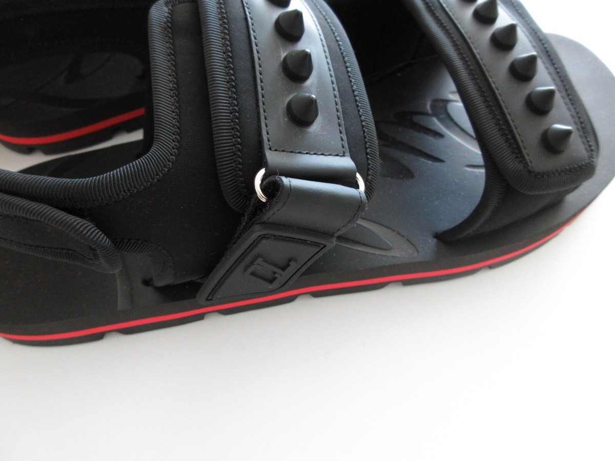 CHRISTIAN LOUBOUTIN Black Siwa Sandals New Size US 11 , EUR