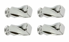 VINTAGE LOWRIDER SQUARE TWISTED 26T AND 24T NUT 3/8 AXLE IN CHROME SOLD BY SET.