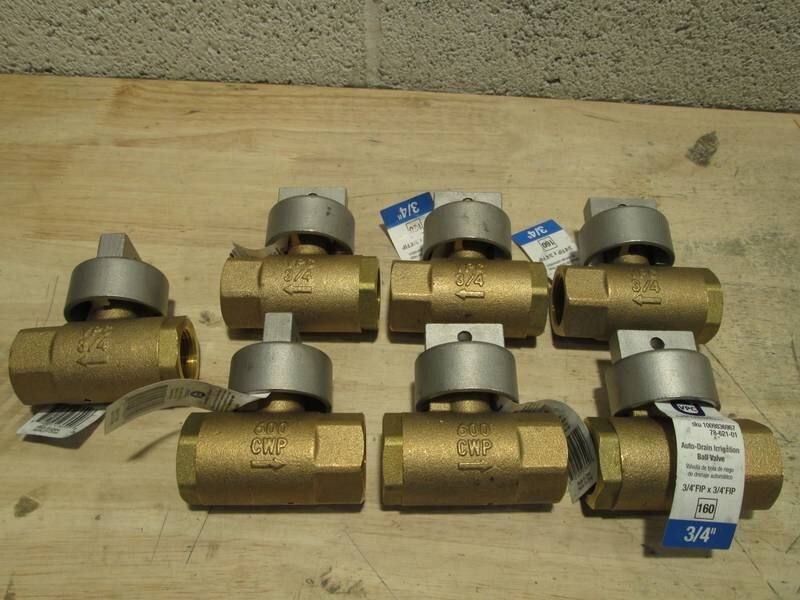 3/4 in. Bronze FNPT In-Line Irrigation Ball Valve with Automatic Drain 3/4 in. Bronze FNPT In-Line Irrigation Ball Valve with Automatic Drain