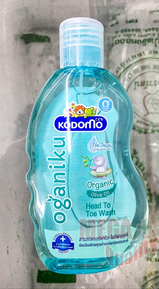 Kodomo Head to Toe Oganiku Organic Baby Wash Newborns 0+ Olive Oil