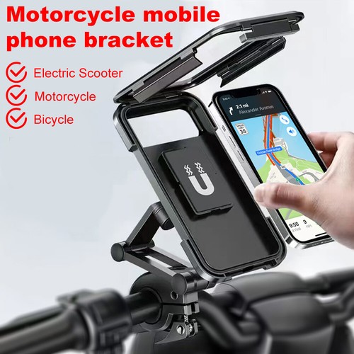 360 Rotation Motorcycle Bicycle Bike Handlebar Cell Phone Mount Holder Bag Case