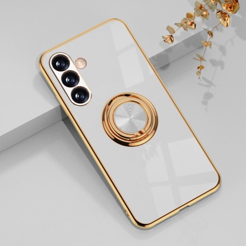 For Samsung Galaxy A14 A25 A54 A72 Luxury Plating Ring Holder Slim Phone Case - 第 16/17 張圖片