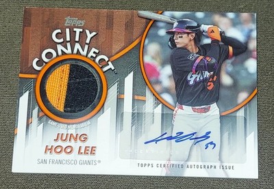 2026 Topps Series 2 Jung Hoo Lee City Connect 2 Color Swatches Auto /25 CC2-JH
