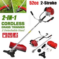 52cc Petrol Strimmer 2 Stroke Garden Grass Trimmer Brush Cutter Multi Tool Kit