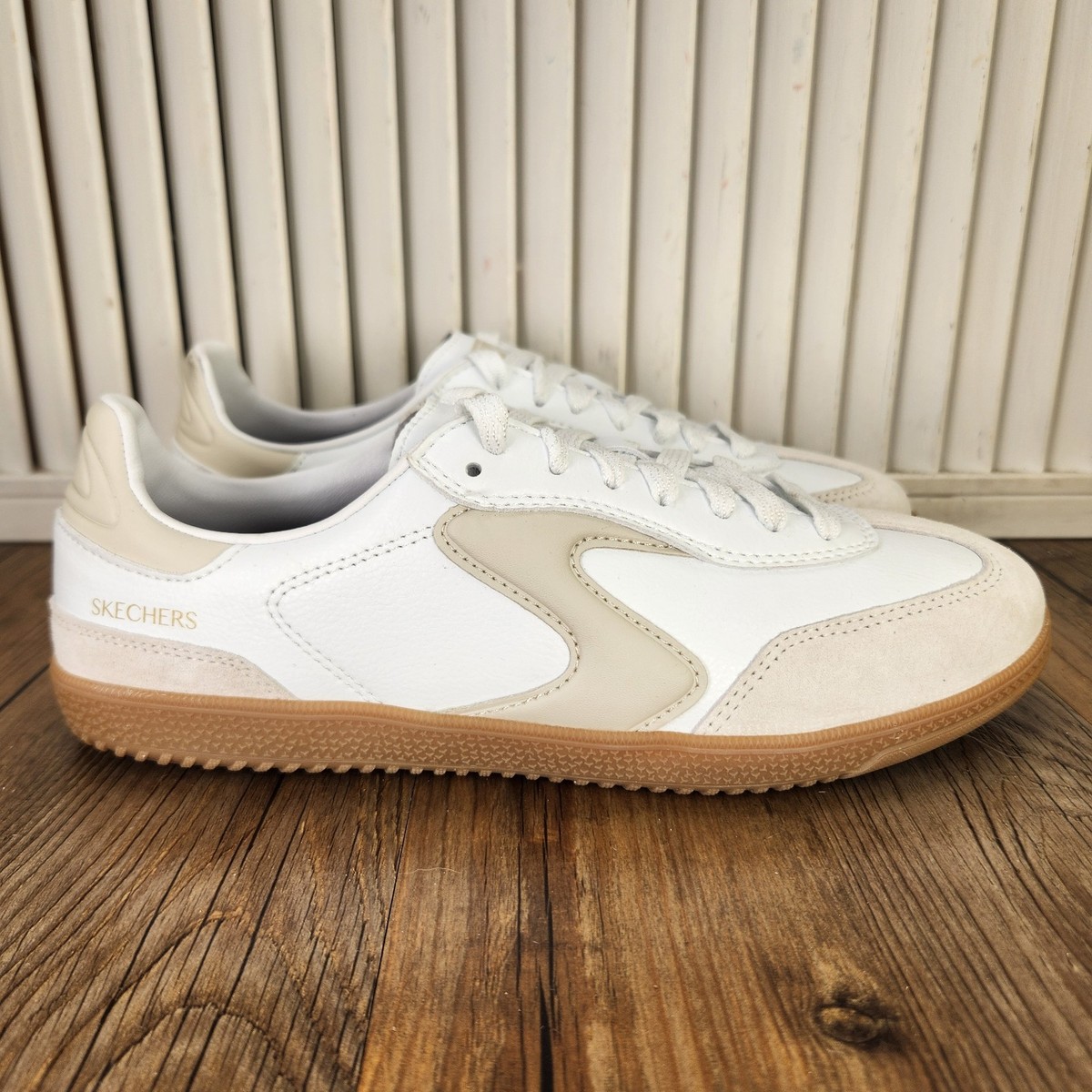 Skechers Hotshot Kickoff White Gum Sole Sneakers Womens Size 7