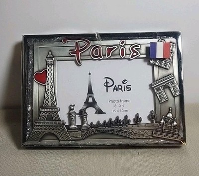 Paris Metal 3D Photo Picture Frame 6 x4  France Eiffel Tower Arc de Triomphe NEW