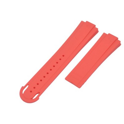 Aquis 7653 7673 7675 7655 26mm Red Rubber Watch Strap For Oris