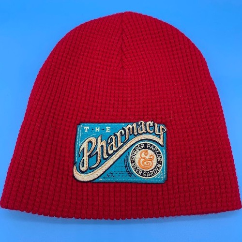 The Pharmacy Burger Parlor & Beer Garden Nashville TN Red Knit Beanie
