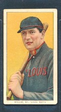 T206 SC 350 30: VIC WILLIS With Bat, St. Louis Cardinals VG front~ POOR pl/glue