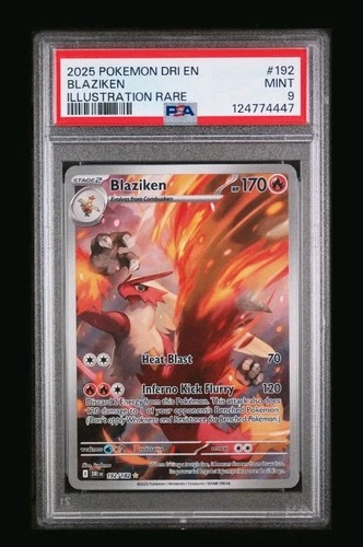 2025 Pokemon Destined Rivals Blaziken #192/182 PSA 9 Mint Illustration Rare
