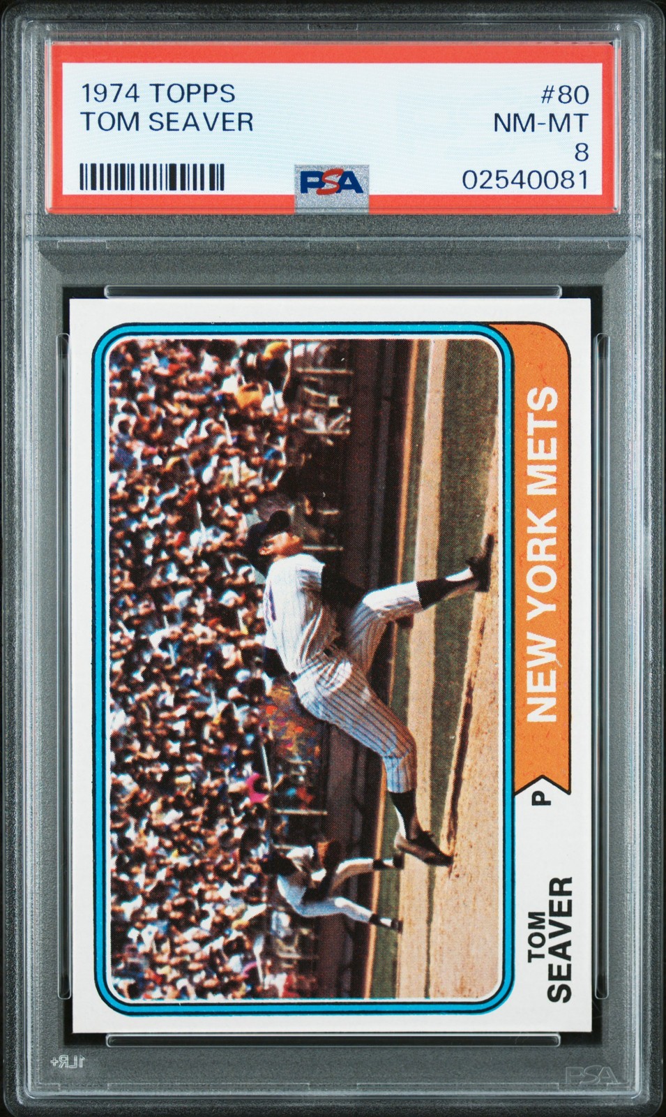 1974 TOPPS #80 TOM SEAVER PSA 8