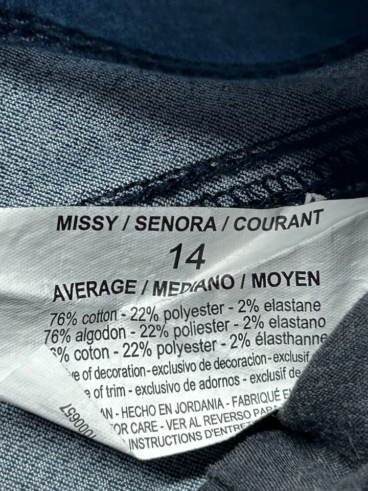 Gloria Vanderbilt Jegging Women's Size 14 Blue Waistband Mid Rise Skinny Leg - Image 4 of 4