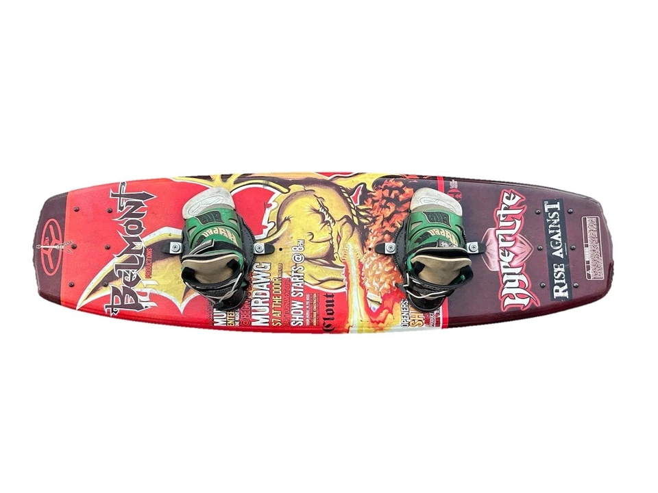 Hyperlite WakeBoard Dragon Belmont DNA 141 Jib Base Clout Grunge w/Bindings - Image 1 of 4