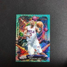 2025-26 Topps Chrome Cosmic Propulsion Tyrese Maxey Aqua Equinox Refractor /199