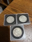 1941-1942-1943walking liberty half dollar coins silver / wth cases