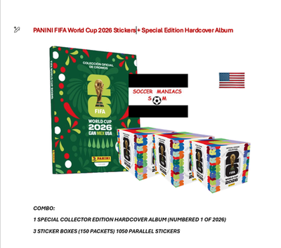 2026 FIFA World Cupアルバムコレクション　ハードカバー限定版 World Cup 2026 PANINI® - COLLECTORS NUMBERED HARD COVER and 3