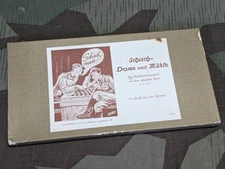 Original WWII German Wehrmacht Schach Dame Mühle Game Set Complete Army Feldpost