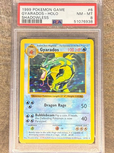 Gyarados (Shadowless) graded PSA 8 for sale on eBay