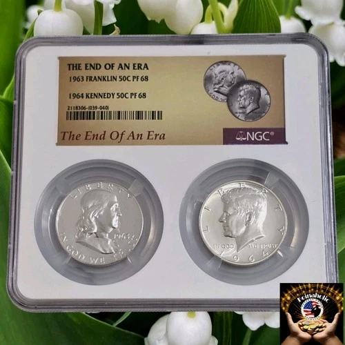 End of An Era 🔥 Proof Franklin and Kennedy Half Dollars , NGC PF68 Fast Ship 🚢
