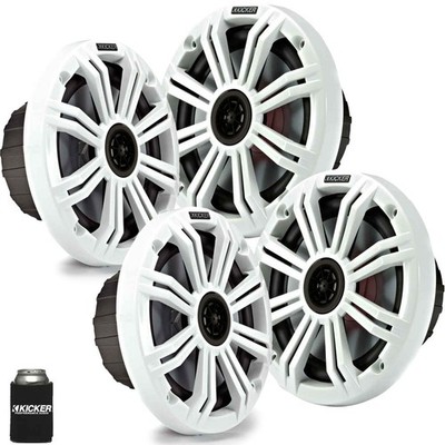 Kicker 6.5'' White Marine Speakers (QTY-4) 2 pairs of OEM replacement speakers
