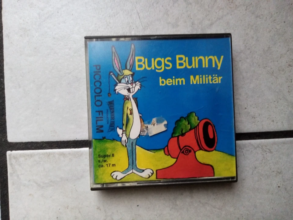 Bugs Bunny beim Militär- Super 8mm Film - 17 meter,s/w. ,Trickfilm - Bild 1 von 1