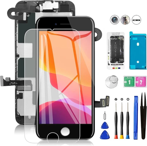 For iPhone 8 SE 2020 Screen Replacement Full Assembly Black with Front Camera