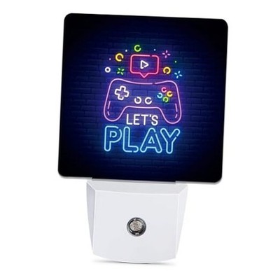Night Light, Let's Play Game Night Lights Plug into Wall Decor for Game Neon