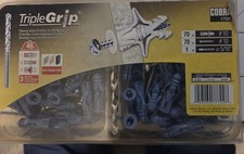 Cobra TripleGrip 172K Heavy-Duty Wall Anchor Kit - 69pk #10 Screws & 5/16" Drill