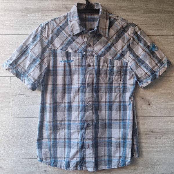 Men Mammut Shirt Blue Cotton M
