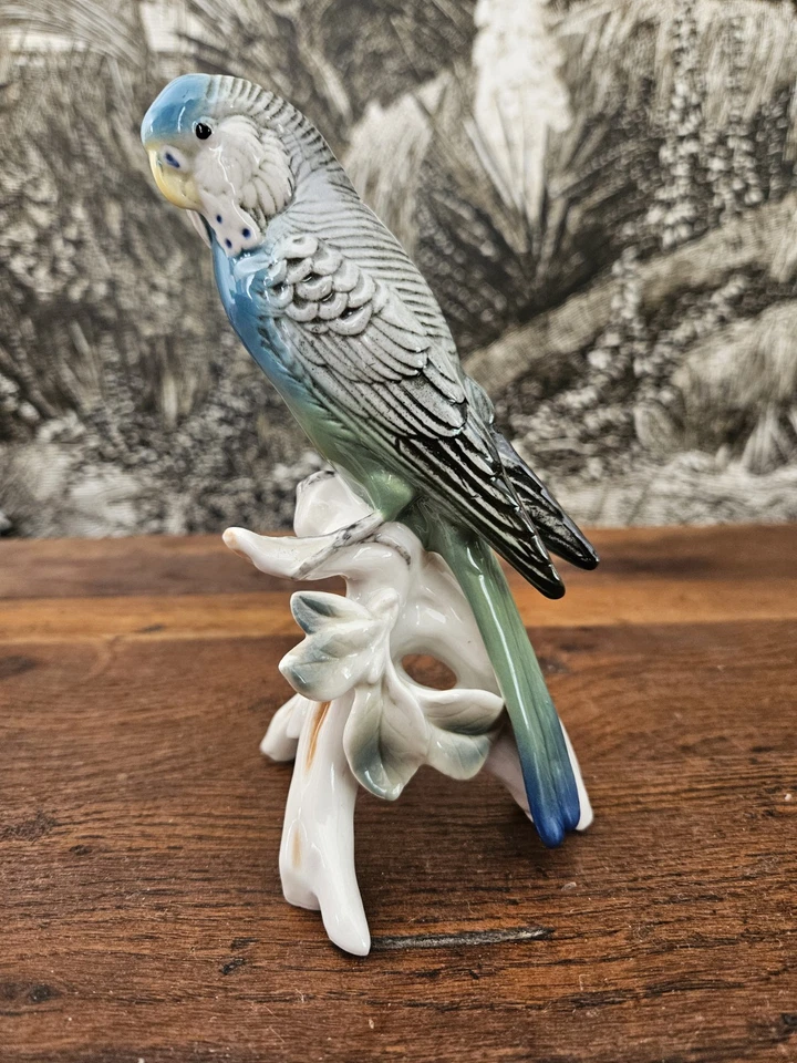 Oiseau Perruche En Porcelaine De Saxe Karl Ens - Photo 3/4