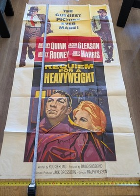 Original 1962 REQUIEM FOR A HEAVYWEIGHT Movie Poster Anthony Quinn Rod Serling