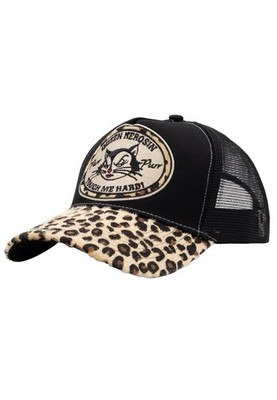 QUEEN KEROSIN Damen Trucker Cap mit Leo-Schirm Touch Me Hard