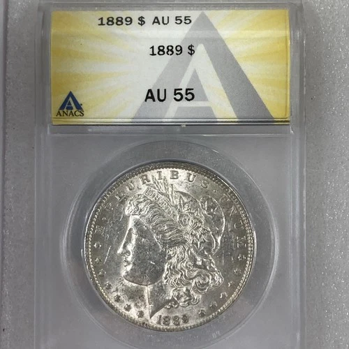 1889 Morgan Silver Dollar ANACS AU55 Philadelphia